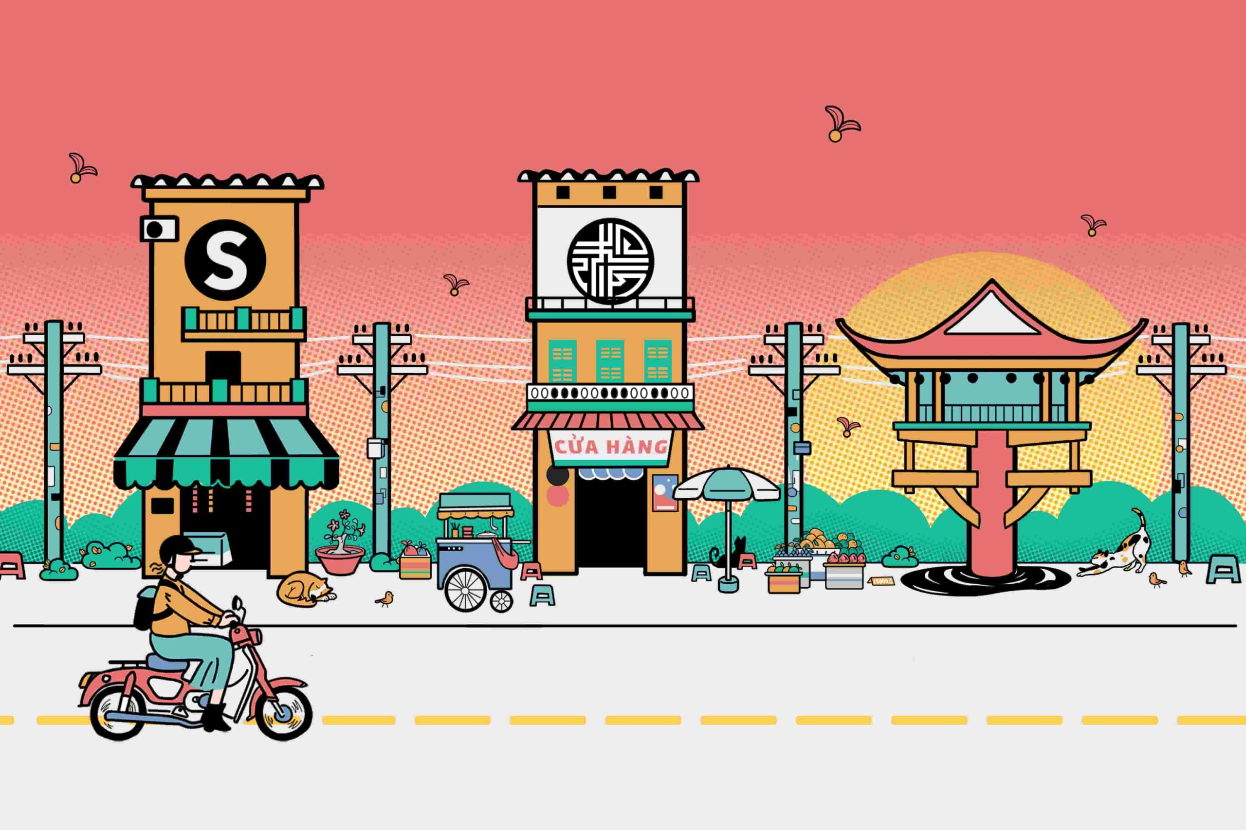 [Illustration] Saigoneer “Brand merging banner”