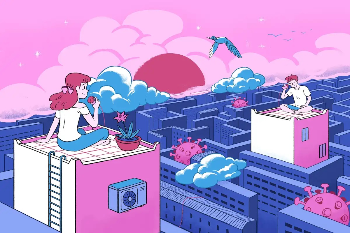 [Illustration] Saigoneer “Love during Covid”